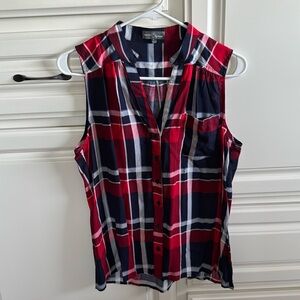 Market & Spruce Plaid Tank Blouse
